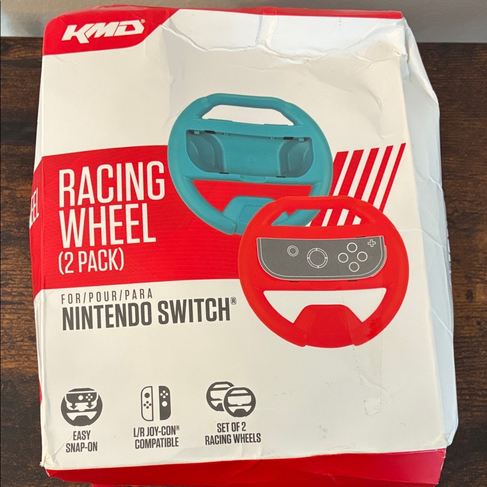 Racing Wheel for Nintendo Switch - Red and Blue